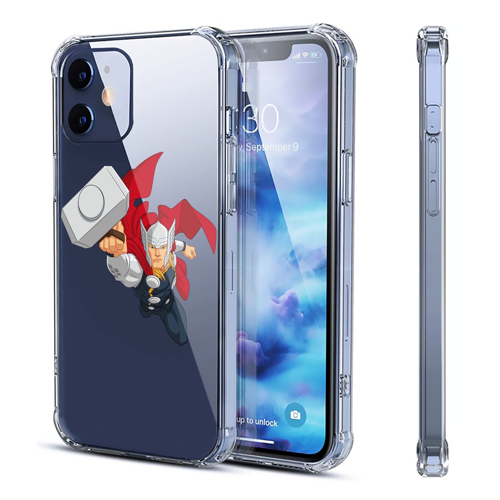 （画像用） アベンジャーズ The Avengers 【iPhone 12シリーズ対応】透明スマホケース（クリアソフトケース）